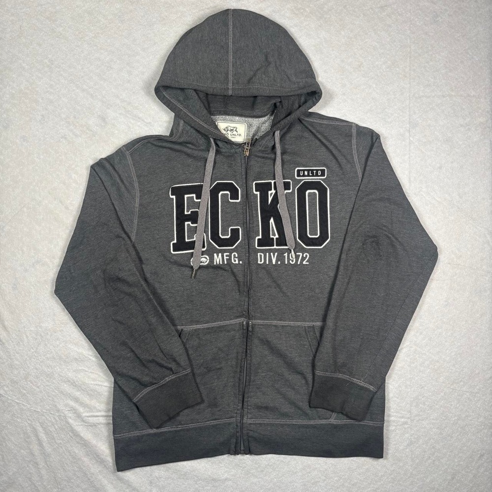 Charcoal Ecko Unltd. Zip-Up Hoodie - L